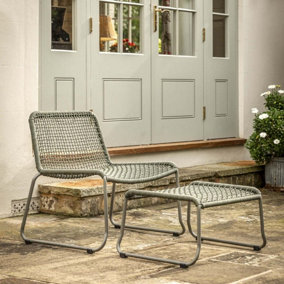 Zancara Lounge Chair and Footstool - Green