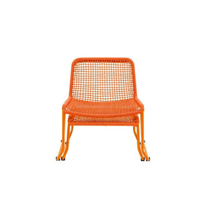 Zancara Lounge Chair and Footstool - Orange