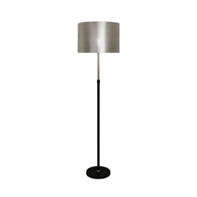 Zanita 1 Light 2 Toned Stem Silver Floor Lamp