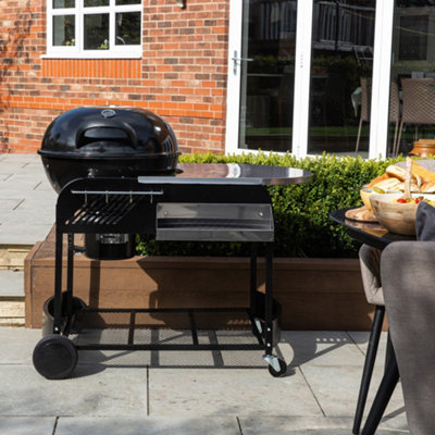 Zanussi Charcoal Trolley BBQ with Cover Premium Kettle Barbecue Black ZCBBQ22TK-C - 6