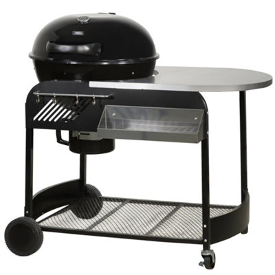 Zanussi Charcoal Trolley BBQ with Cover Premium Kettle Barbecue Black ZCBBQ22TK-C - 8