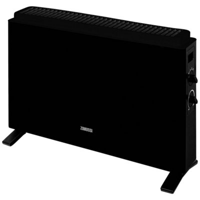 Zanussi Electric Convection Heater Convector Radiator 2000W Black Freestanding ZCVH4004B