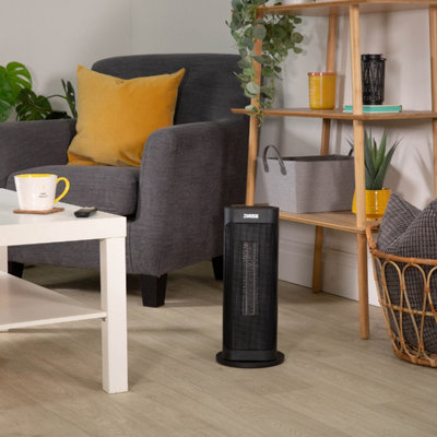 Zanussi Electric Tower Heater 2000W Compact Freestanding Ceramic Fan Heater Black ZPTCH3002B - 6