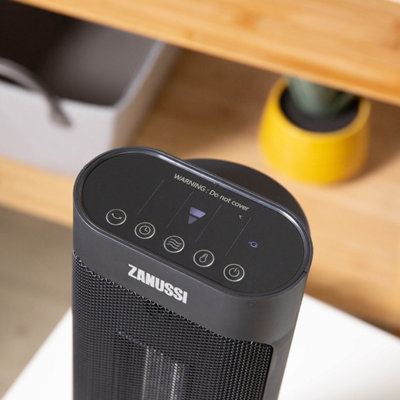 Zanussi Electric Tower Heater 2000W Compact Freestanding Ceramic Fan Heater Black ZPTCH3002B - 7