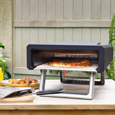 Zanussi Gas Pizza Oven with Paddle and Carry Bag Black ZGPO1PC