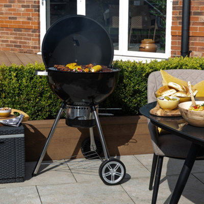 Zanussi Kettle Charcoal BBQ with Cover Premium Black Barbecue ZCKTBBQ22-C - 7