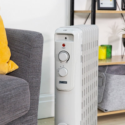 Zanussi Oil Filled Radiator 2000W 9 Fin Light Grey ZOFR5004