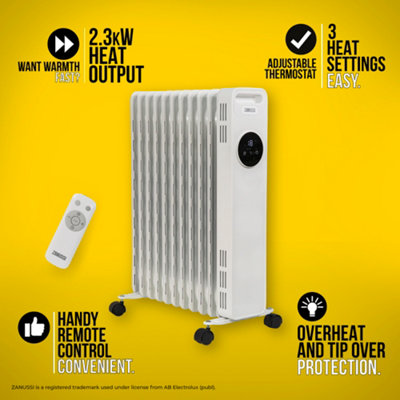 Zanussi Oil Filled Radiator 2300W 11 Fin White ZOFR5005