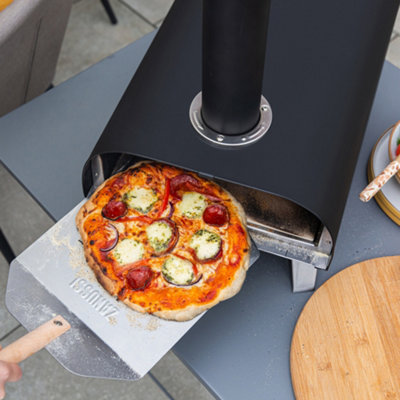 Zanussi Pizza Oven 12 Inch Pizza Wood Pellet with Paddle and Storage Bag  Black ZPO1BPC - 5