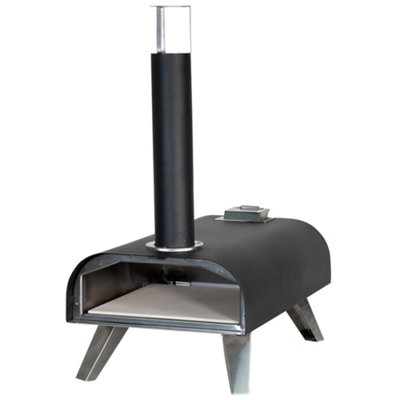 Zanussi Pizza Oven 12 Inch Pizza Wood Pellet with Paddle and Storage Bag  Black ZPO1BPC - 9