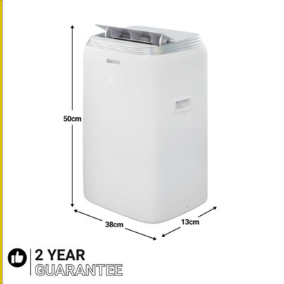 Zanussi Portable Air Conditioner & Dehumidifier 2-in-1 9000 BTU in White ZPAC9002