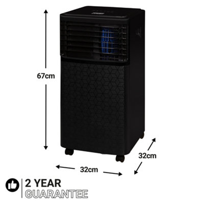 Zanussi Portable Air Conditioner Dehumidifier & Air Cooler 3-in-1 7000 BTU in Black ZPAC7001B