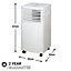 Zanussi Portable Air Conditioner Dehumidifier & Air Cooler 3-in-1 7000 BTU in White ZPAC7001
