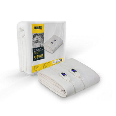 ZANUSSI ZEDB7002 Washable Electric Heated Mattress Protector with Fitted Skirt - Double 140 x 150cm