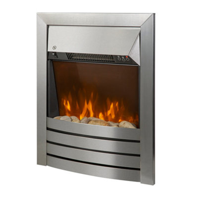 ZANUSSI ZEFIST1001SS Electric Inset Fire 2KW - Stainless Steel - 8