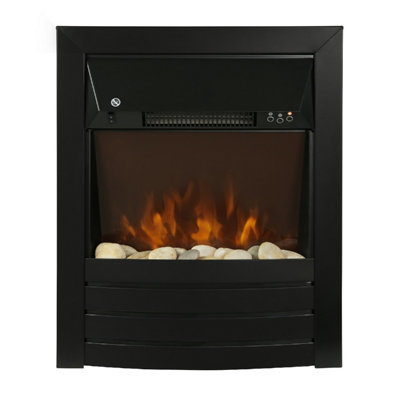 ZANUSSI ZEFIST1003B Electric Inset Fire 2KW - Black Cast Iron Effect