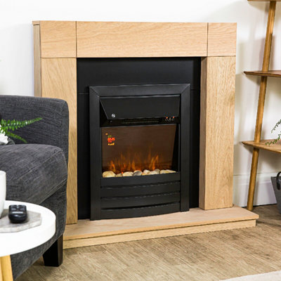 ZANUSSI ZEFIST1003B Electric Inset Fire 2KW - Black Cast Iron Effect - 7
