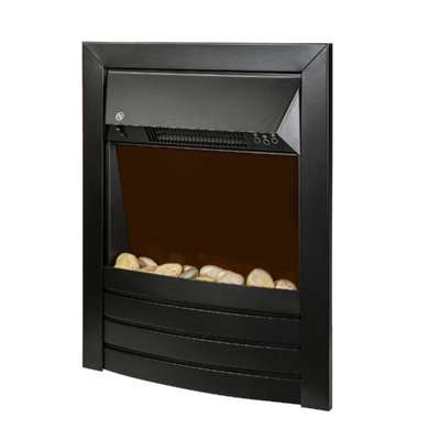 ZANUSSI ZEFIST1003B Electric Inset Fire 2KW - Black Cast Iron Effect - 8