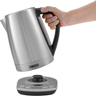 Zanussi ZEK-1295D Digital Cordless Kettle LED Display - Stainless Steel
