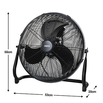 Zanussi ZNGF1621B 16inch Floor Fan in Black - 3