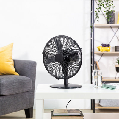 Zanussi ZNMDF1201MB Zanussi 12" Metal Desk Fan - Matt Black - 6