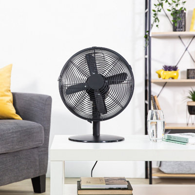Zanussi ZNMDF1201MB Zanussi 12" Metal Desk Fan - Matt Black - 8