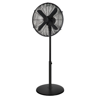 Zanussi ZNMPF1601MB 16" Metal Pedestal Fan in Matt Black