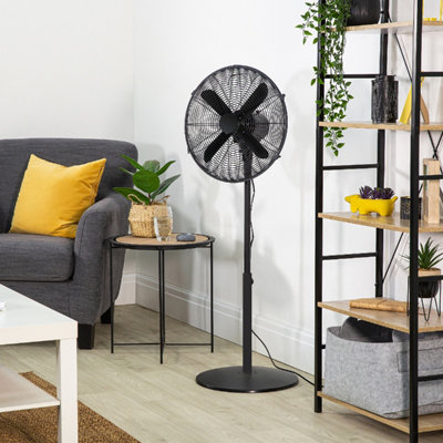 Zanussi ZNMPF1601MB 16" Metal Pedestal Fan in Matt Black - 4