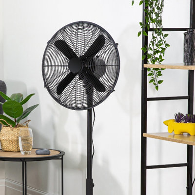 Zanussi ZNMPF1601MB 16" Metal Pedestal Fan in Matt Black - 7