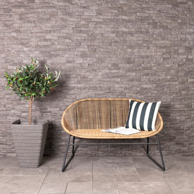 Zanzibar 2 Seater Outdoor Garden Patio Bench Natural