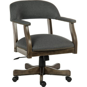 Zapnein Grey & Driftwood Study Office Chair