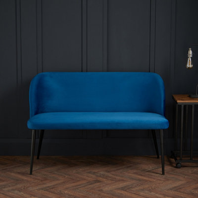 Zara Dining Bench Blue W 121 x L 61.5 x H 81 cm | DIY at B&Q