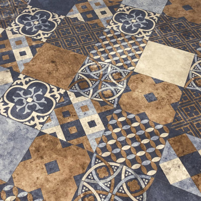 Zarento Indiana Farmhouse Style Soft Lino Flooring 2m Width Sheet Vinyl R10 Slip Resistance