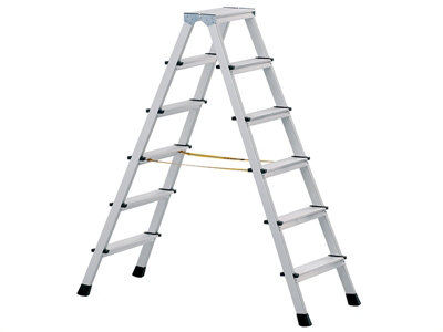 Zarges 41267 Anodised Double-Sided Steps, Open 1.67m 2 x 7 Rungs ZAR41267