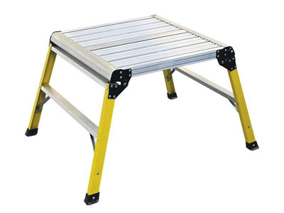 Zarges Fibreglass Hop-up Work Platform for Safe Industrial Use 600mm x 600mm