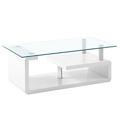 Illustration of Coffee Tables With Clear Glass Polish For Living Rooms