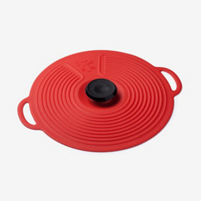 Zeal Classic Self Sealing Silicone Pan Lid 23cm, Red