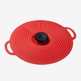 Zeal Classic Self Sealing Silicone Pan Lid 28cm, Red