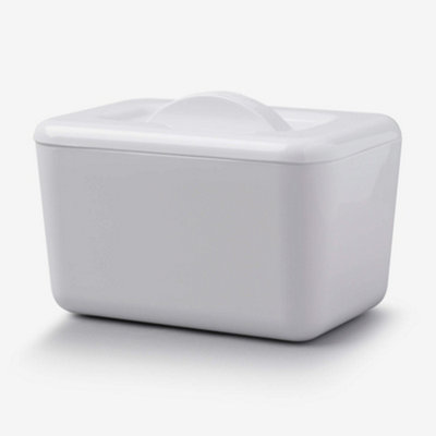 Zeal Melamine Insulated Butter Dish, White | DIY at B&Q