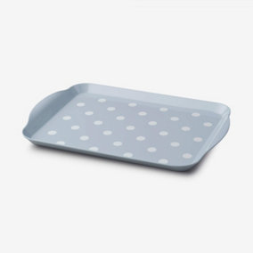 Zeal MelamineSmall Dotty Serving Tray, Duck Egg Blue