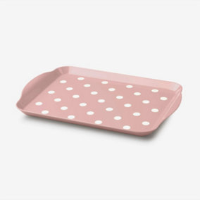 Zeal MelamineSmall Dotty Serving Tray, Rose Pink