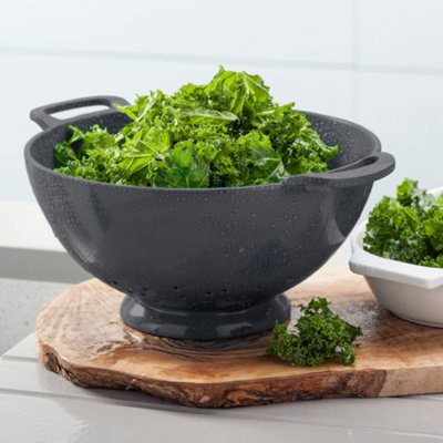 Zeal Premium Melamine Colander, Large 24cm, Dark Grey