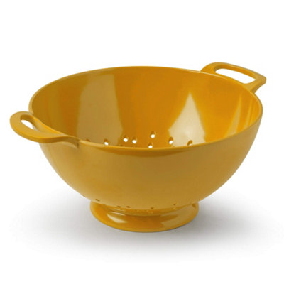 Zeal Premium Melamine Colander, Large 24cm, Mustard | DIY at B&Q