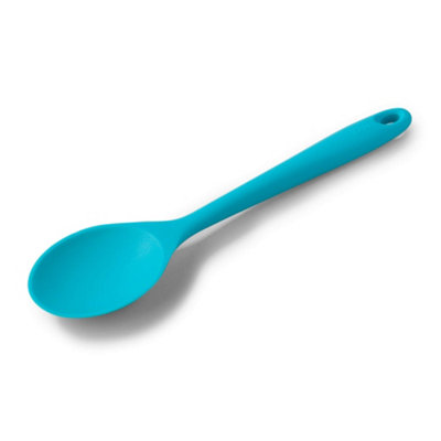 Zeal Silicone Cooking Spoon 28cm, Aqua | DIY at B&Q