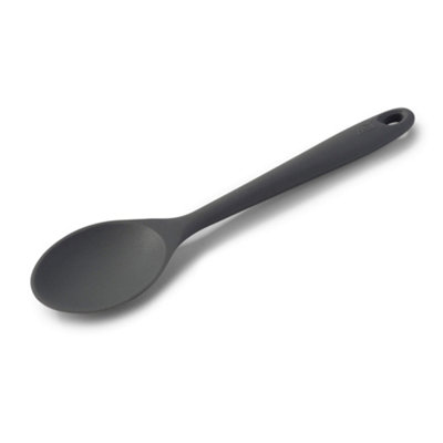 Zeal Silicone Cooking Spoon 28cm, Dark Grey | DIY at B&Q