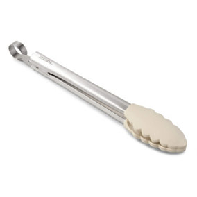 Zeal Silicone Cooking Tongs, 25cm, Cream