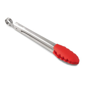Zeal Silicone Cooking Tongs, 25cm, Red