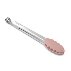Zeal Silicone Cooking Tongs, 25cm, Rose Pink