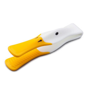 Zeal Silicone Duck Toast Tongs, White