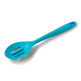 Zeal Silicone Slotted Spoon 28cm, Aqua